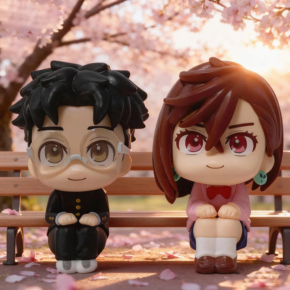 새로운 커플 세트: 치비 키즈 스타일 아야세 모모 / 오카룬 - 단다단 애니메이션 상품 |   관절형 피규어 모델 장난감, 휴일