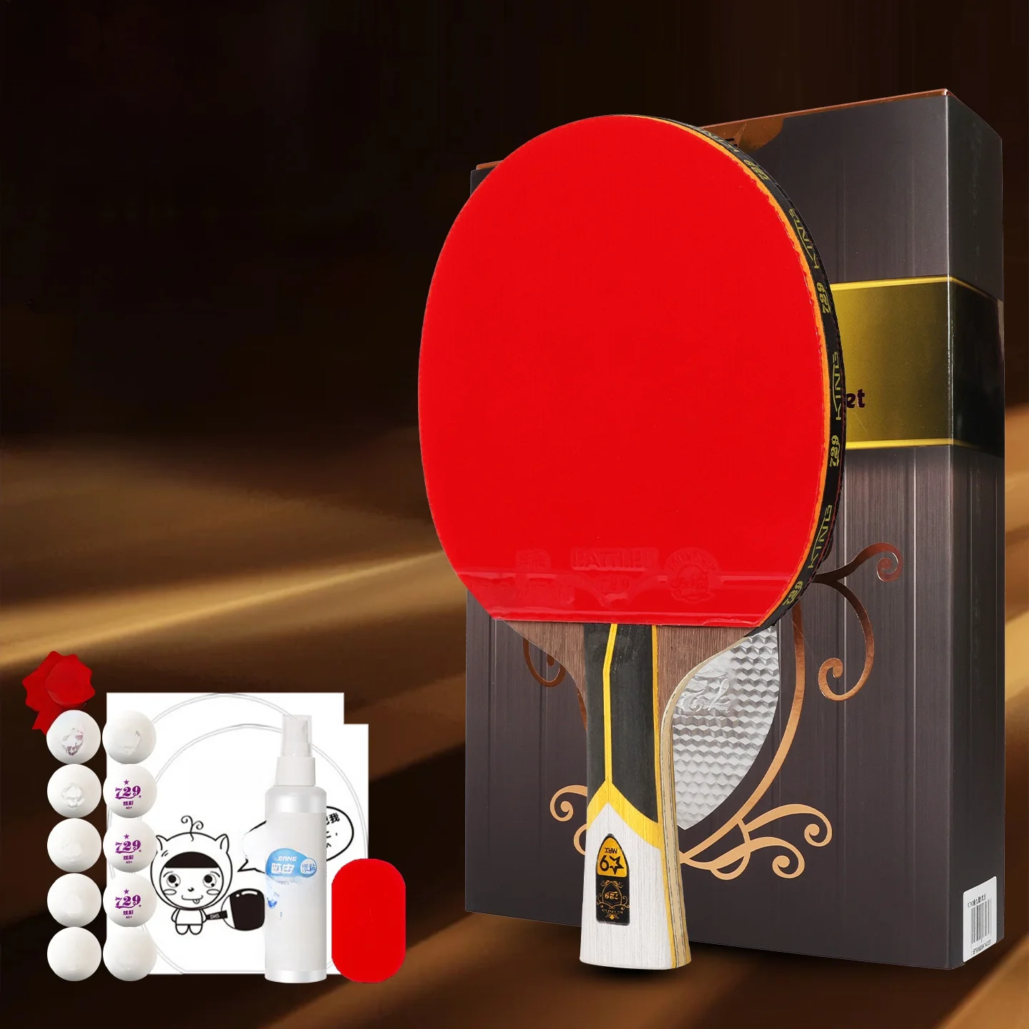 729-star-nine-professional-table-tennis-racket-training-competition-level-children-adults-straight-or-horizontal-grip
