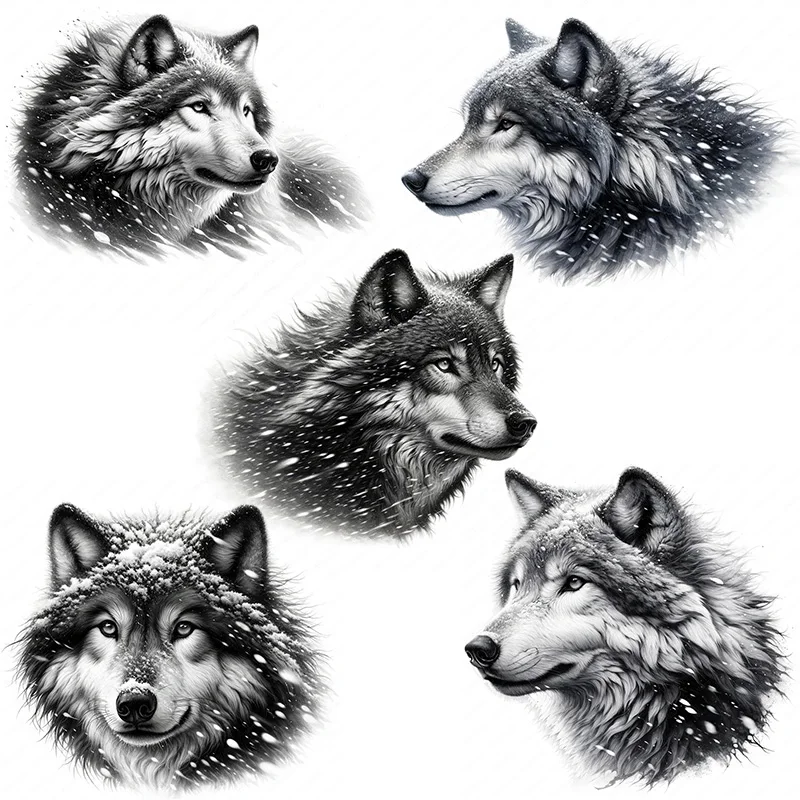 

C1135# Snowstorm Wolf Toilet Stickers Decoration for Living Room, Wall, Bedroom, and Home Decor Car Decals Self-Adhesive