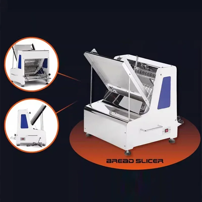 ZB-Q31 베이커리 상업용 스테인리스 스틸 전기 토스트 슬라이서, 빵 절단기, 자동 31 슬라이스/시간