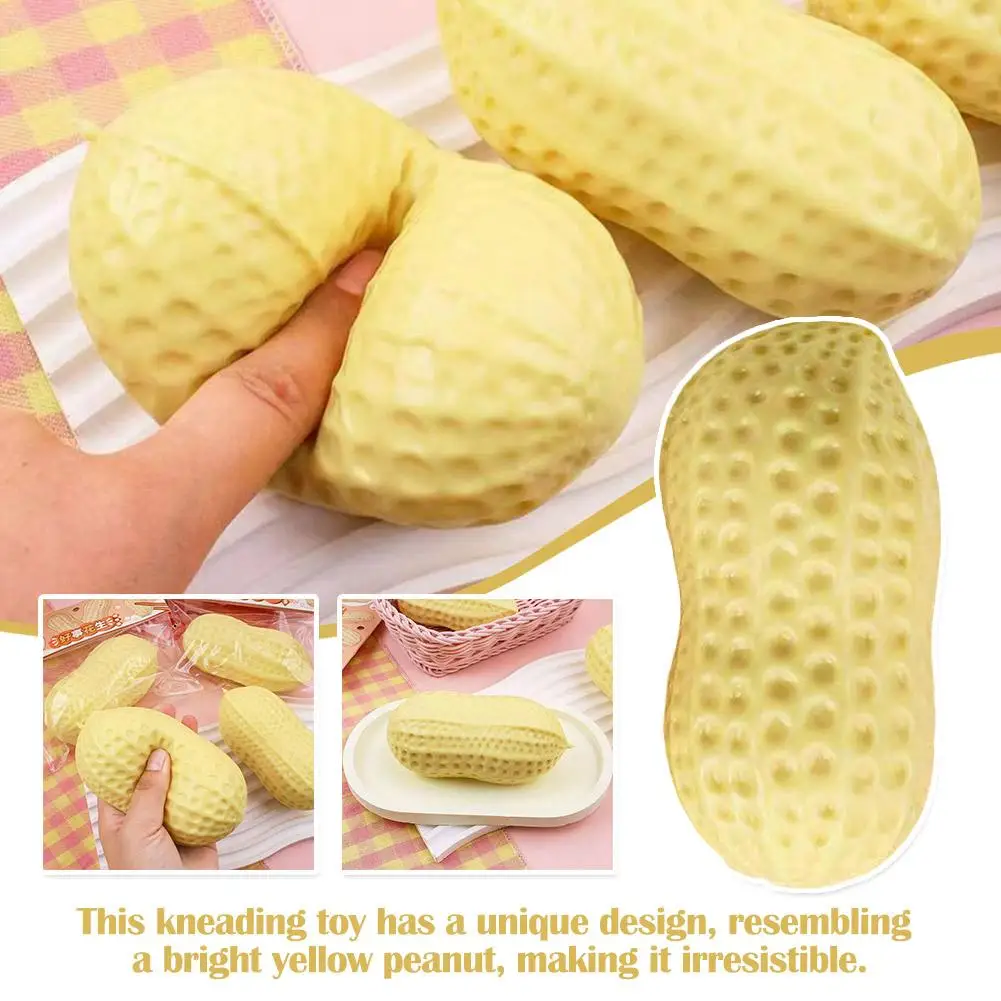 Squishy Peanut Squeeze Toy Simulated Peanuts Fidget Toy Buttery-Soft Feel Squishy Toy ASMR Sensory Anti Stress Gift for Friends