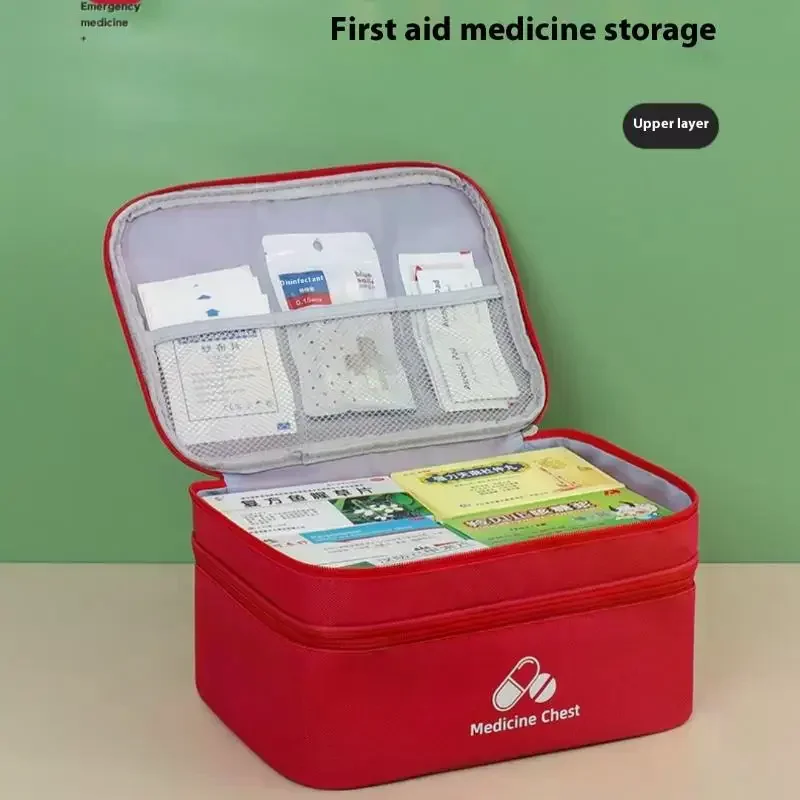 耐久性のある屋外用緊急キットと二層式デザインの薬袋