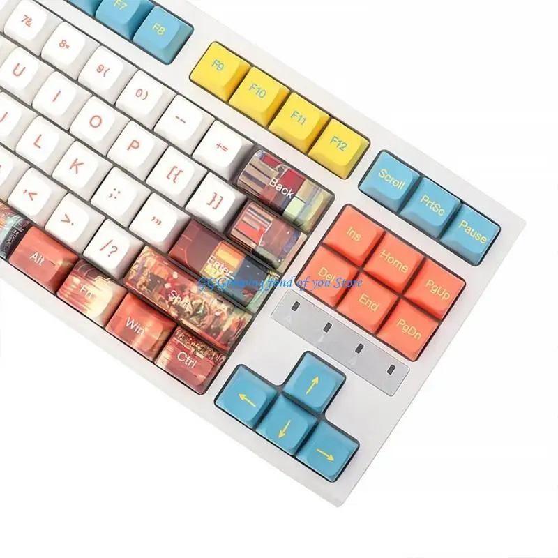H9EB City People KeyCap PBT Dye Sublimation XDA Perfil Teclado mecánico 133 Clave