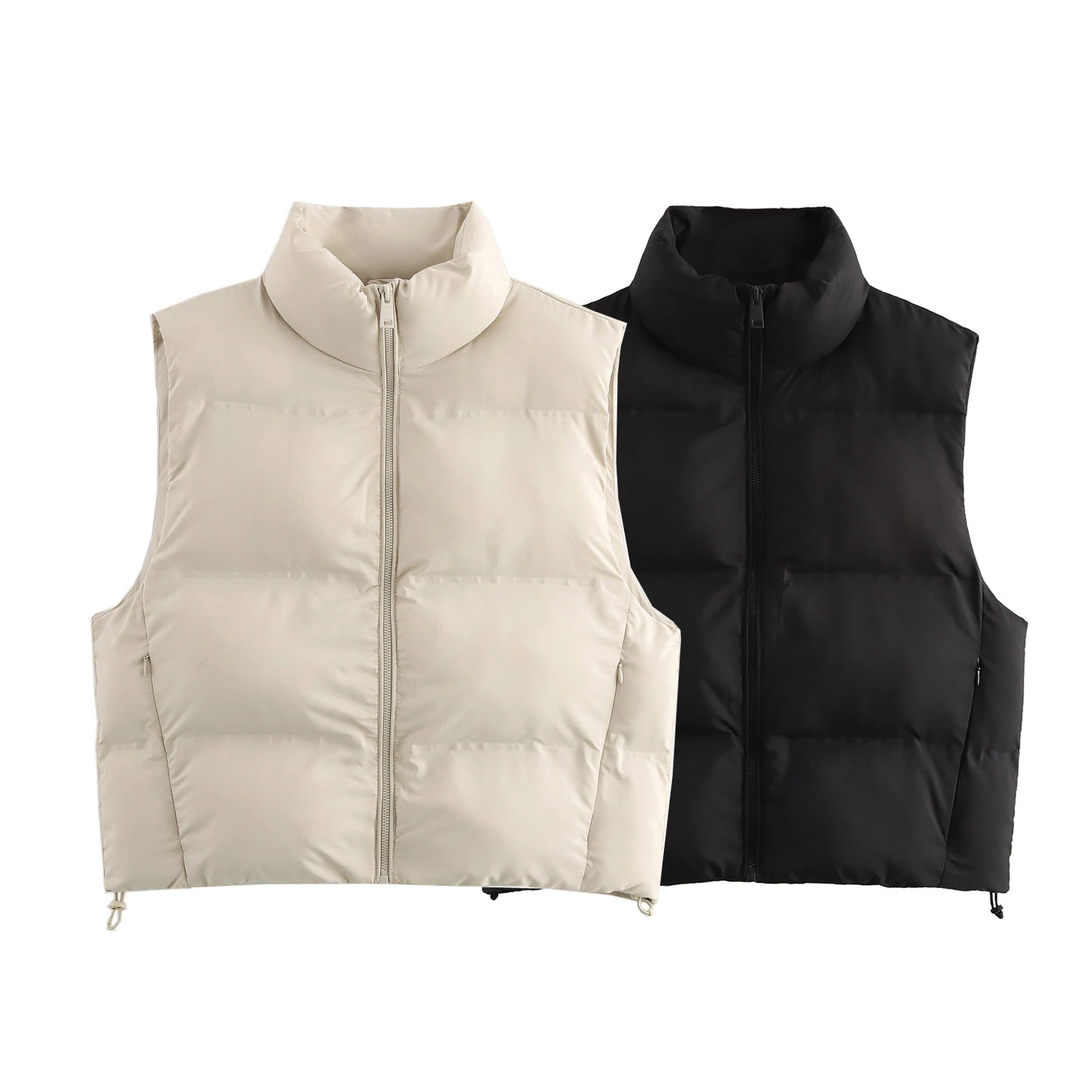 

European and American style 2025 winter new product stand collar sleeveless warm cotton jacket vest vest vest vest