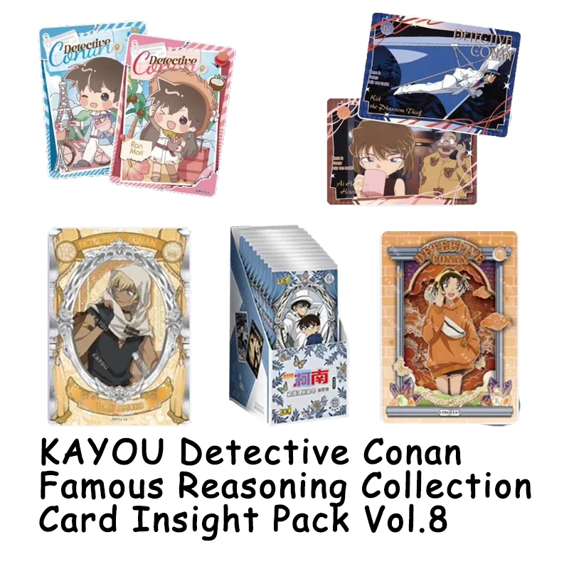 KAYOU Detective Conan Insight Pack Tier 4 Wave 8 Anime Blind Box Collectible Trading Cards Rare SC BP XR CR Premium Gift Box