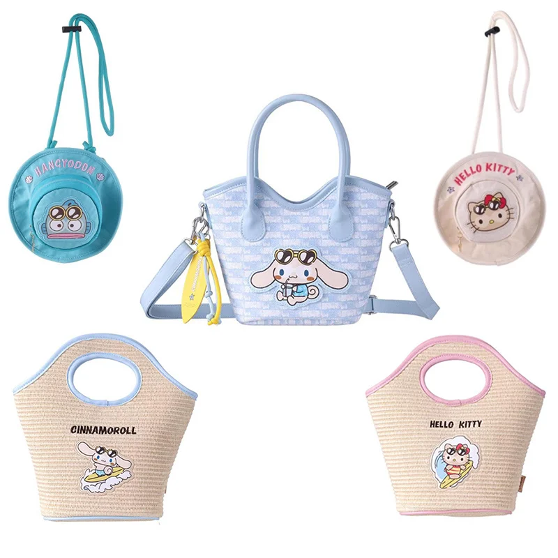 

Kitty Cat Yugui Dog, летняя черная кожаная коллекция, сумки, парусиновые сумки через плечо с вышивкой, аниме Y2k, маленькие сумки, подарки для девочек