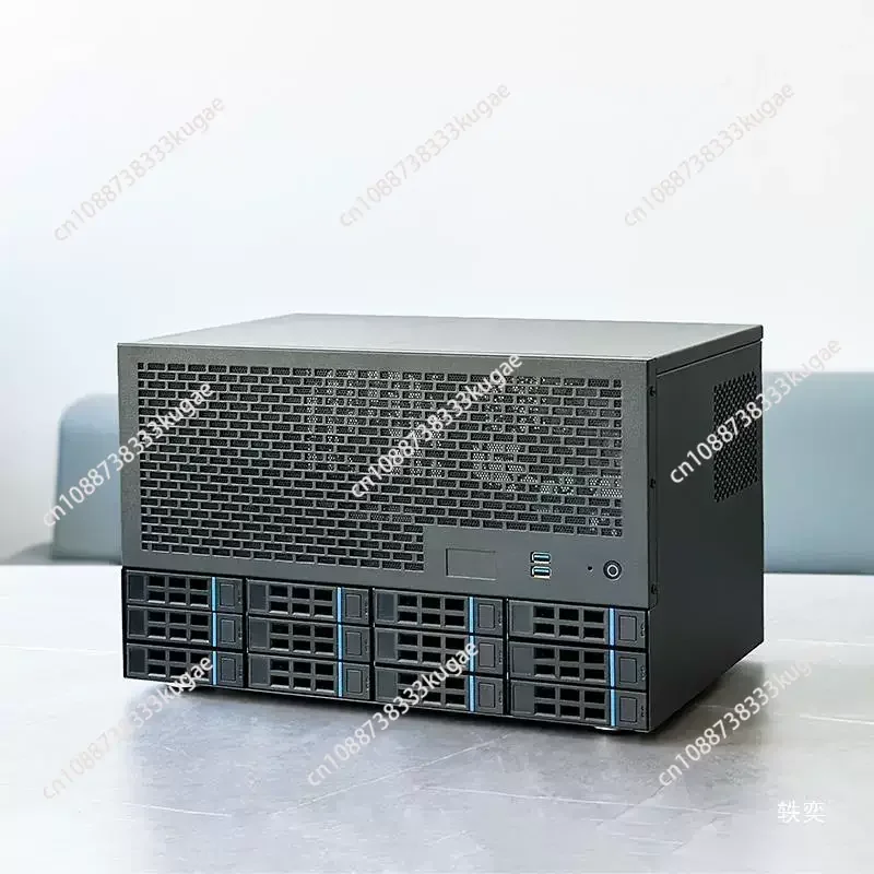 12 slots NAS chassis, 8 full-height slots, AIO server