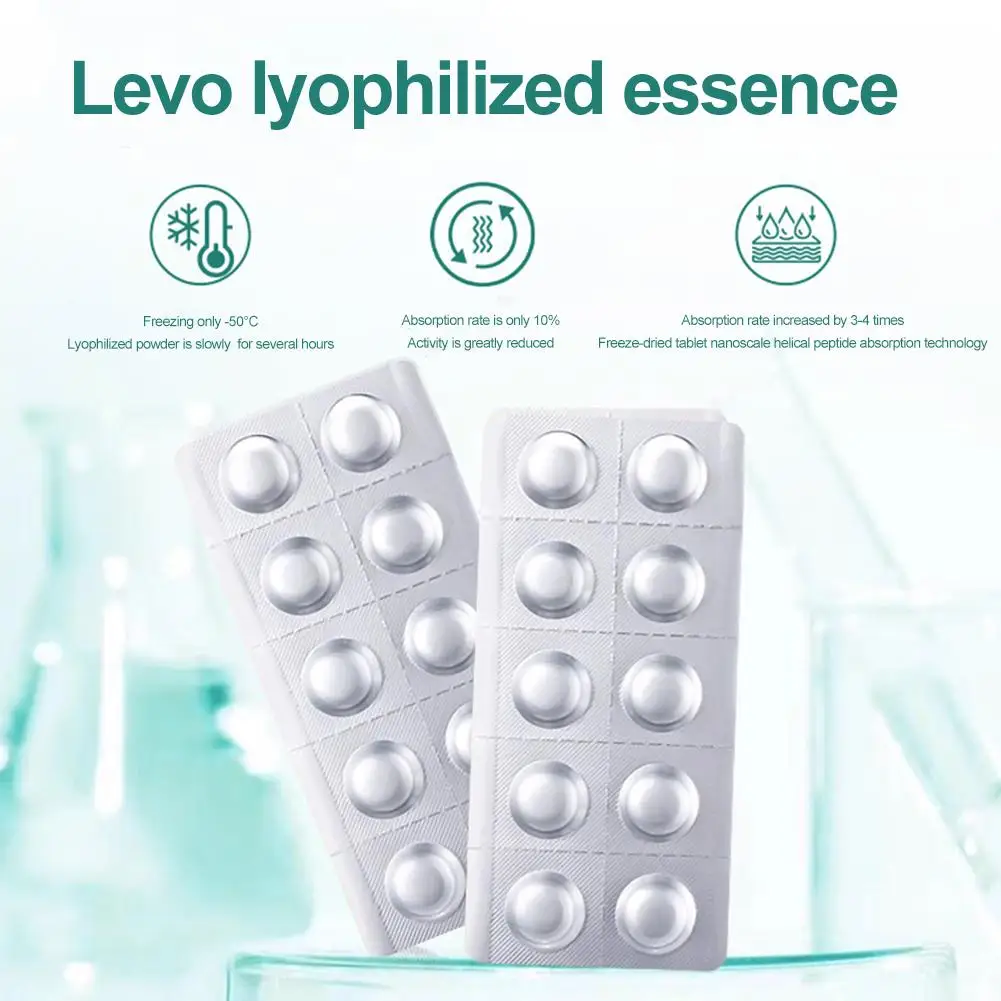 Levo VC Lyophilized Essence Tablets Brightening & Anti-Aging Skincare Portable Dissolvable Vitamin C Serum Hydrating Facial Care