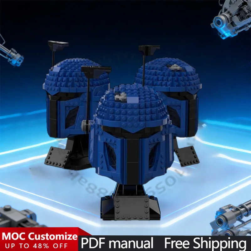 

627 PCS Armor Helmet Bricks helmet MOC Customize Modular Building Block Model Brick Simple Popular Kids DIY Festival Toy Gift
