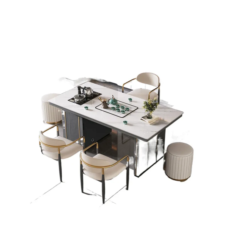 

Modern light luxury home office balcony with locker