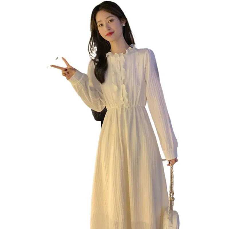 فساتين نسائية فستان نسائي أنيق للحفلات الخريفية من البوليستر بألواح على الوجهين برباط قابل للتنفس مكدس على شكل حرف a مريح #5