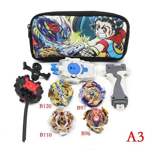 새로운 Beyblade 버스트 장난감 합금 배틀 탑 금속 융합 세트 자이로 스토리지 박스 판매 블레이드 탑 발사기 Achilles Beyblade Takara