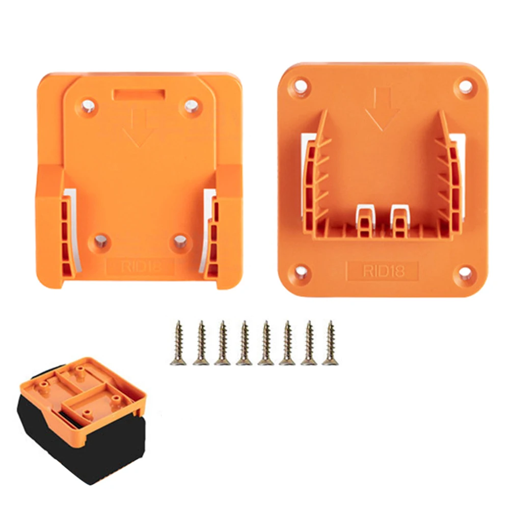 For For RIDGID 18V and For AEG 18V Battery Hanger with Tool Rack Compact Plastic Drill Battery Organizer for Workshop or Garage view 4