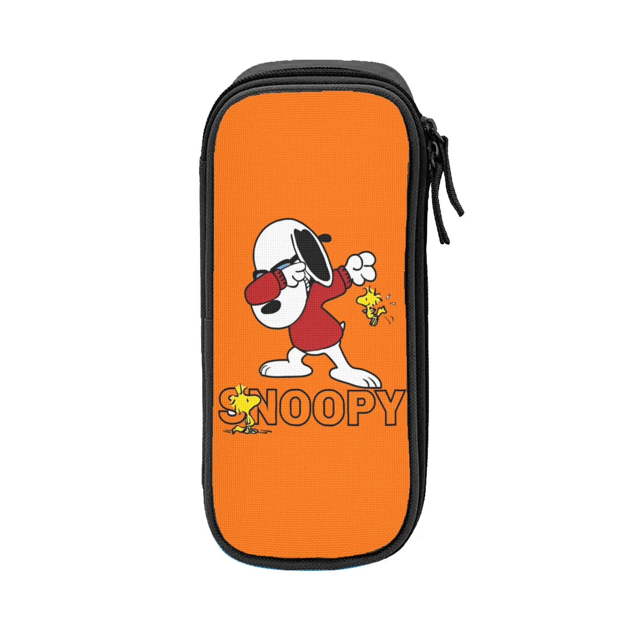 Snoopys cartoon dog Pen Box Double Layer Large Capacity For School Pencil Bag Suprise Gift