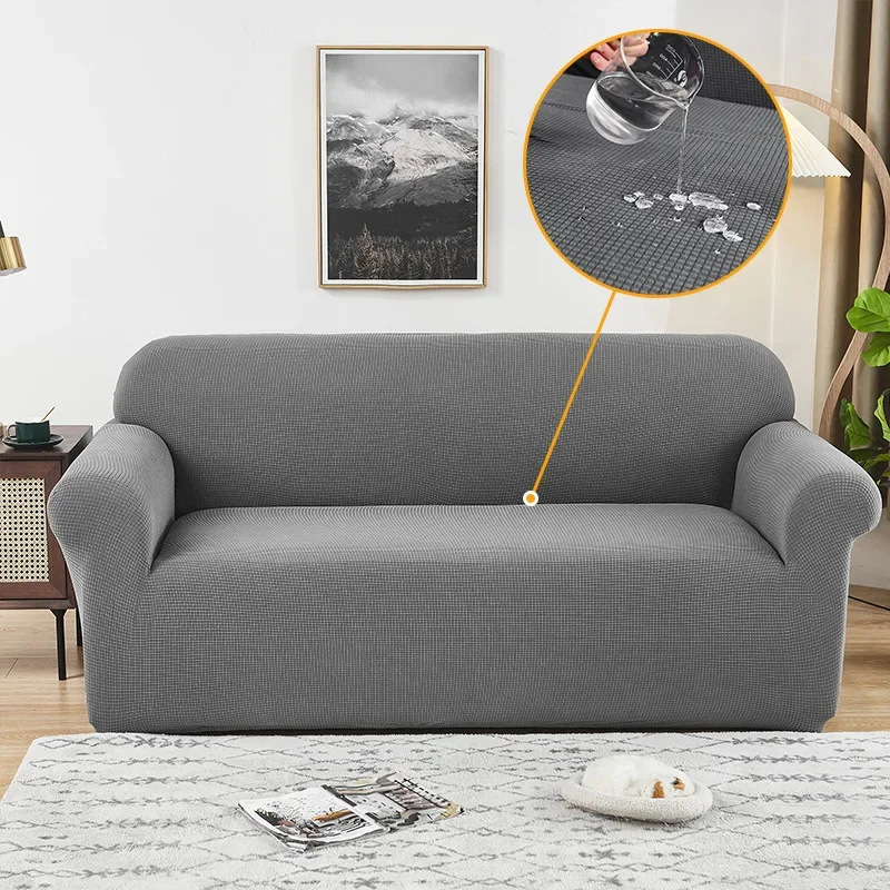 

New Waterproof Jacquard 4 Seater Sofa Cover for Livingroom Bedroom Adjustable Couch Cover Elastic Slipcover Sofa Cover 220-290cm