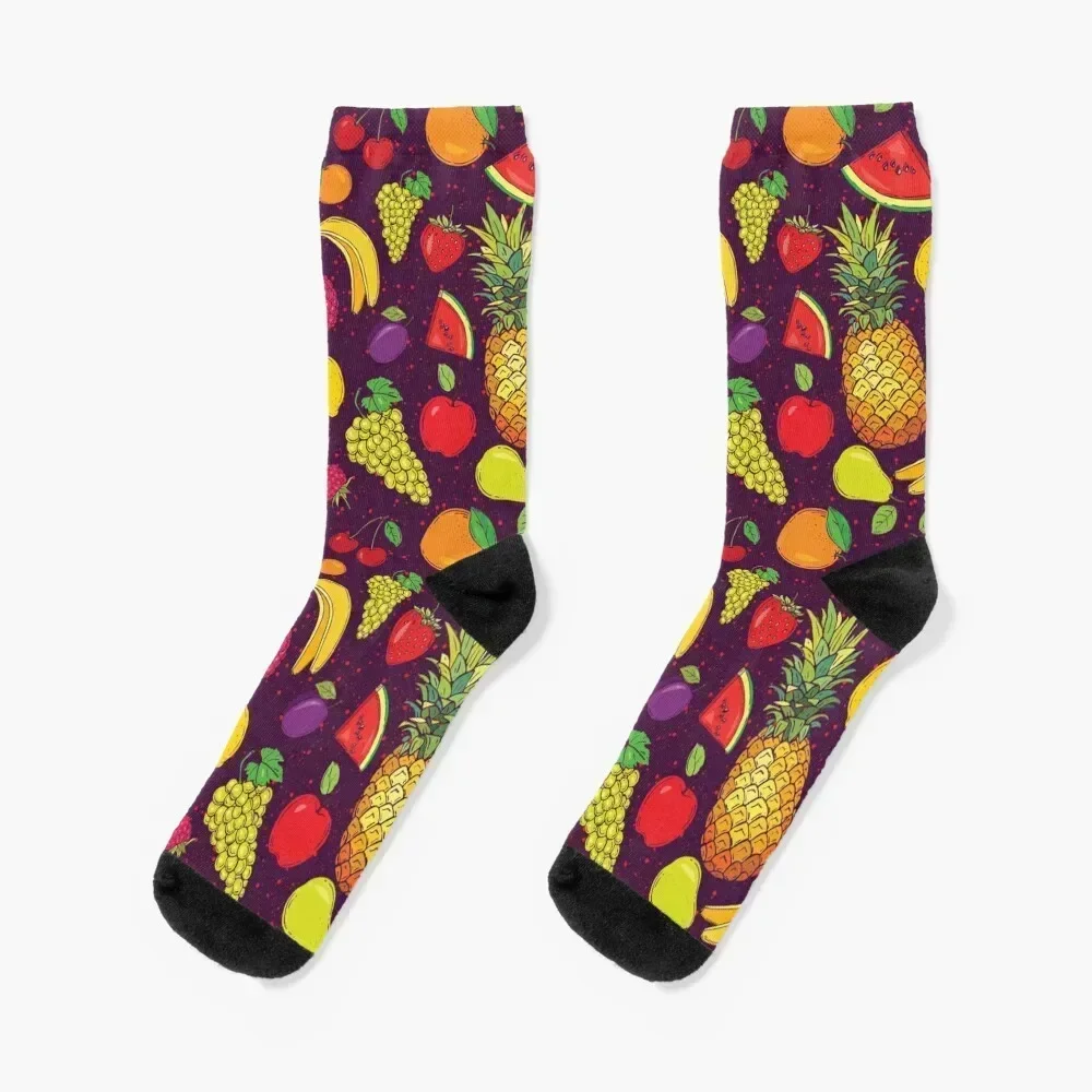

Colorful, cute fruit pattern. Socks sport Non-slip anti-slip Socks Women Men's