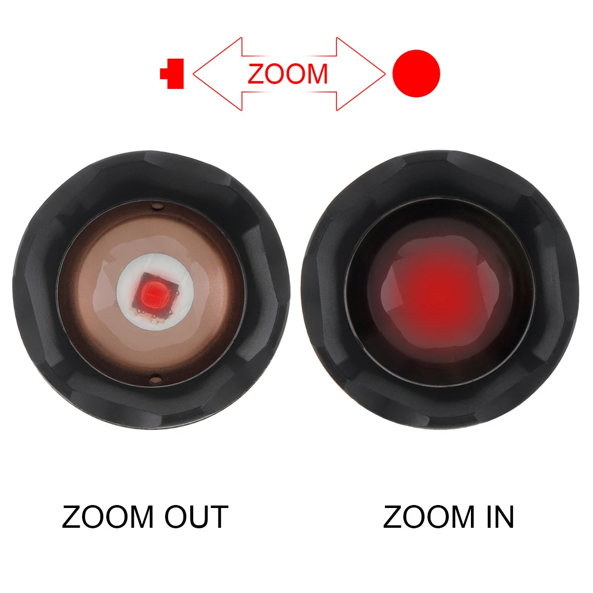 C8 850nm IR 38mm obiektyw Zoomable noktowizor latarka do dodatkowego wzmacniacza aparatu ze zdalnym przełącznikiem ciśnieniowym