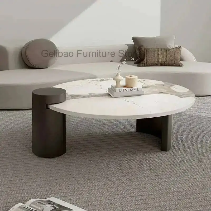 

Living Side Room Luxury Tray Glamour Table Modern Stacking Design Coffee Tables Round Sets Small Mesa De Centro Furniture