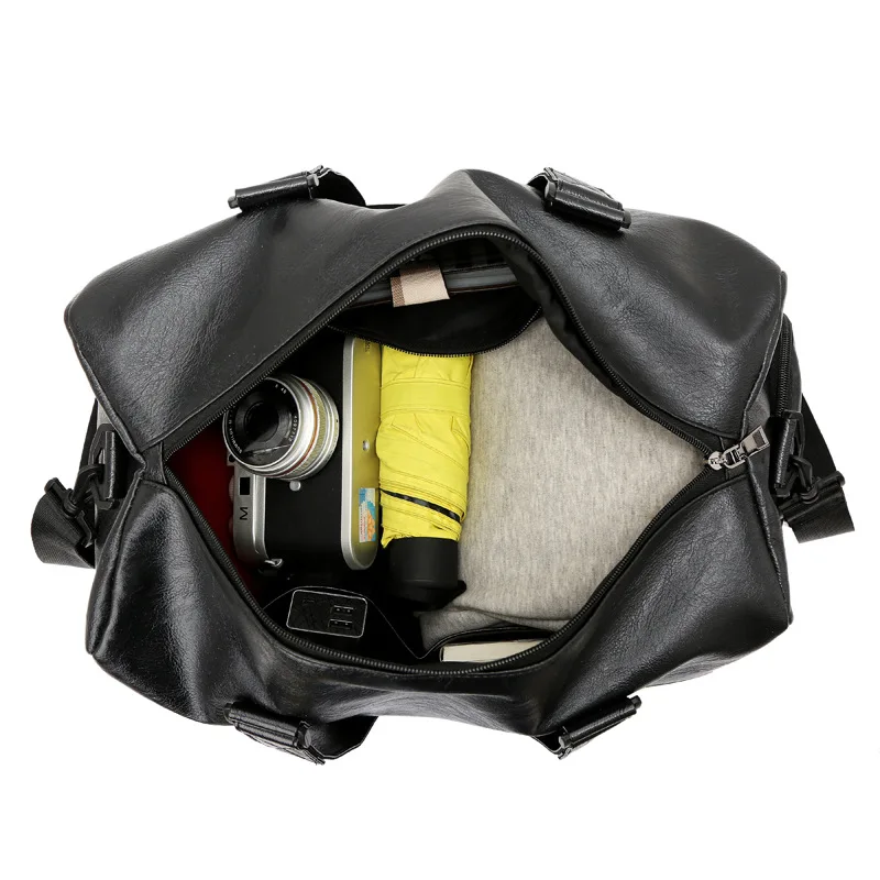 Bolsa de gimnasio de cuero para hombres y mujeres, bolsas húmedas y secas para entrenamiento de zapatos, Fitness, Yoga, viaje, almacenamiento de