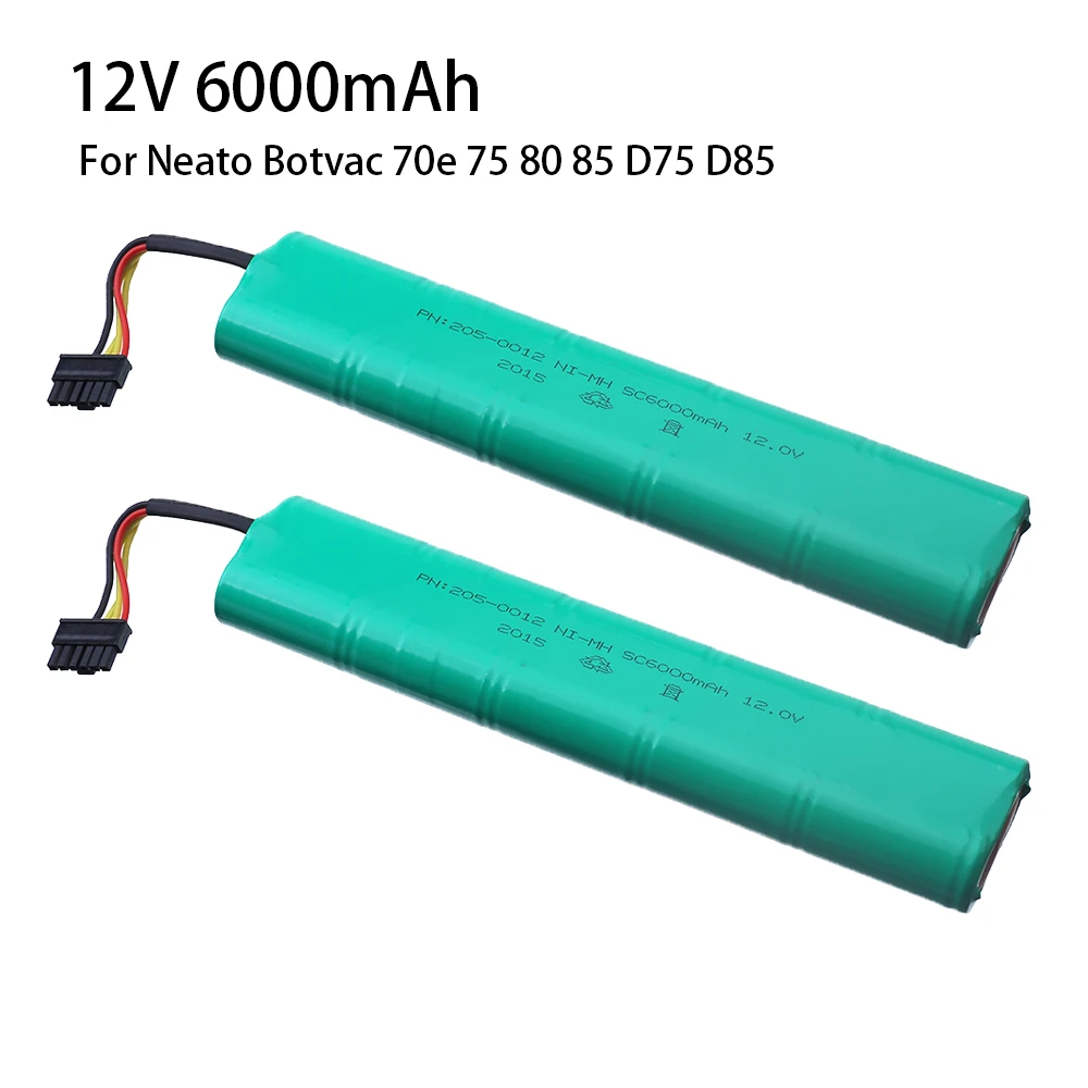 

New 12V 6000mAh Battery For Neato Botvac 70e 75 D75 80 85 D85 Vacuum Cleaners Rechargeable Batteries 12V Ni-MH Battery 6000mAh