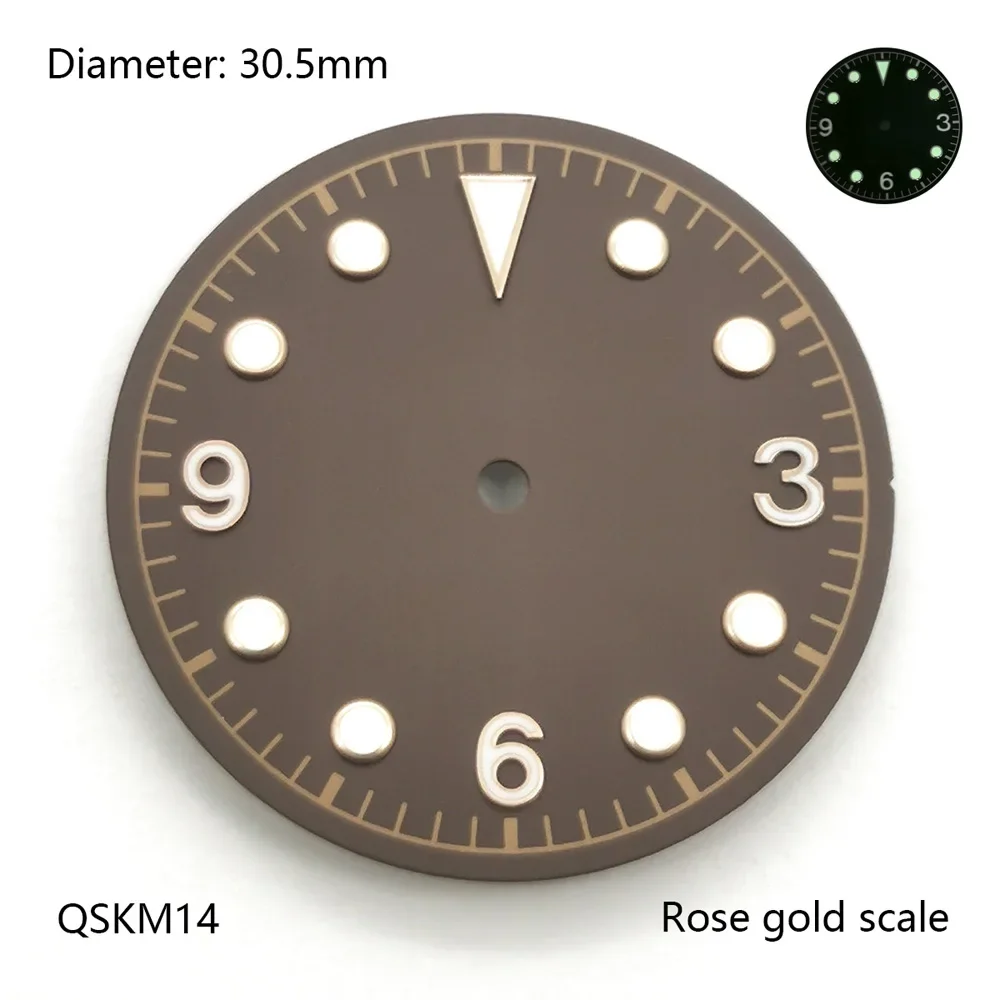 NH35 dial 30.5mm green blue dial nh35 suitable for Japanese NH35 automatic mechanical movement watchmods can customize logo