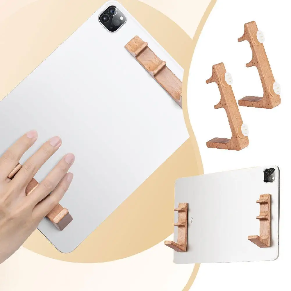 Tablet Computer Grip Bracket Two In One Suitable For IPad Pro/mini Original Wooden Tablet Computer Grip Sweat-proof And Non-slip