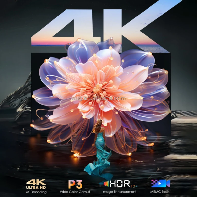 OEM 1550ANSI Google معتمد Android TV LCD النهار التركيز التلقائي 20%-100% Zoom Projector 4K المسرح المنزلي NFC متعاطي المخدرات