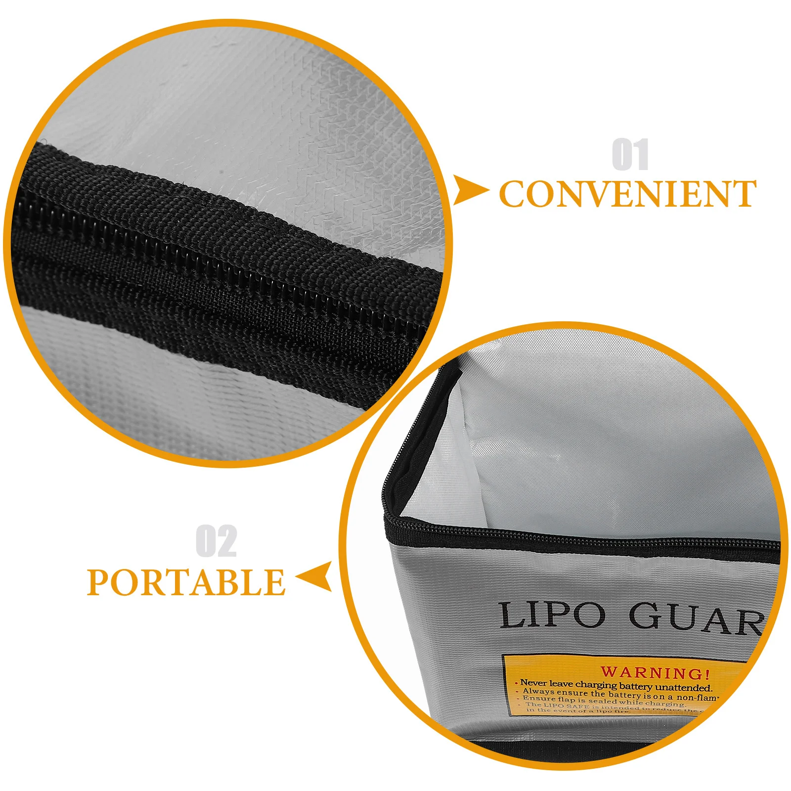 

Fireproof Bag Pvc Wear-Resistant Explosion-Proof Anti-Impact For Safe Charging Storage Travel Lightweight