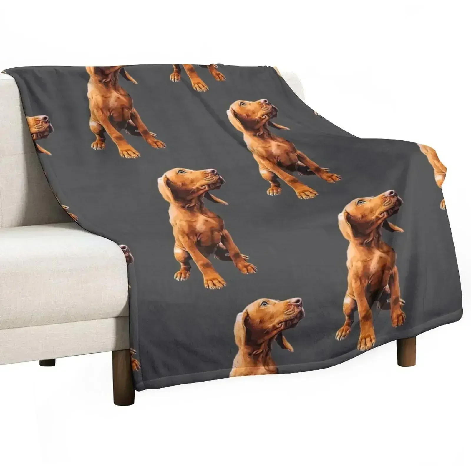 Vizsla Puppy - The Hungarian Vizsla Throw Blanket Luxury Large Personalized Gift warm for winter Warm Cute Plaid Blankets
