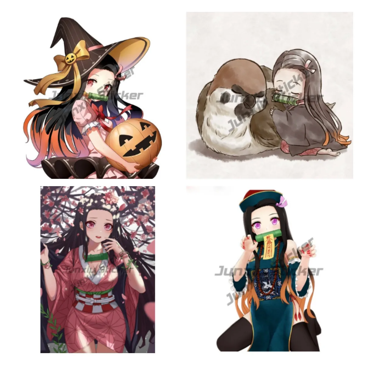 

Cute Anime Girl Decal Kamado Nezuko Kimetsu No Yaiba Car Windshield Sticker Macbook Decal