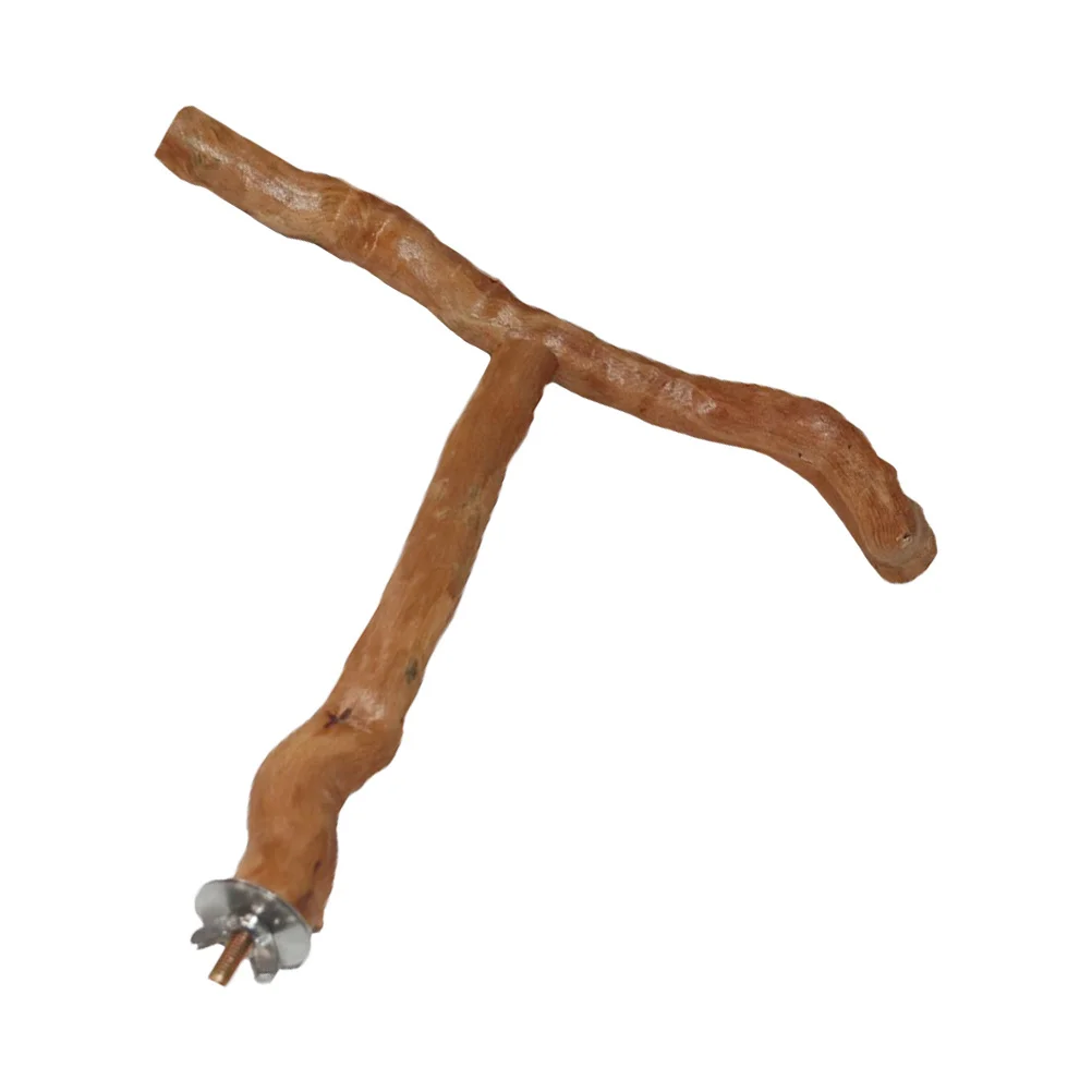 

Parrot Perch Wooden T-Shaped Bird Stick Wear-Resistant For Cockatiel Parakeet Household Cage Accessory Pet Supply