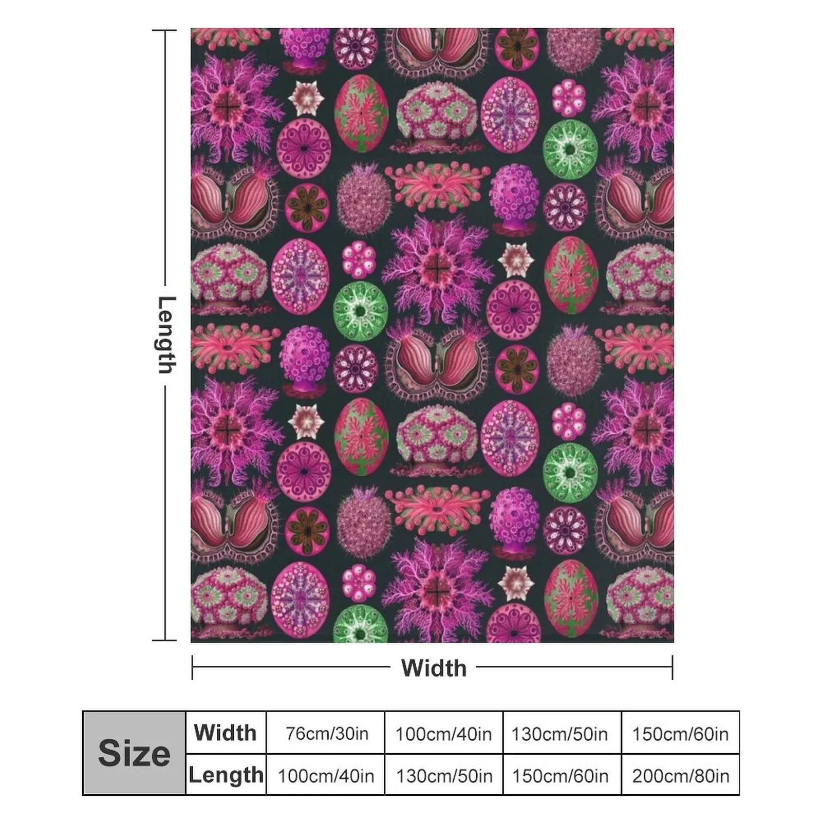 إرنست Haeckel Ascidiae Sea Squirts أرجواني رمي بطانية فاخرة رمي للأطفال لبطانيات لحاف الطفل #6