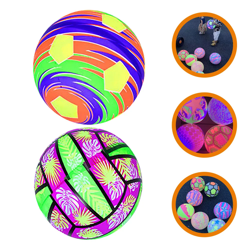 2 Pcs Outdoor Child Kids Sports Toys Hover Soccer Ball Plastic Luminous Football Exercising