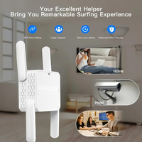 WiFi 6 AX1500 Repeater Extender Signal Booster Dual Band 2.4G/5GHz Wi-Fi Signal Amplifier Long Range Network Easy Set