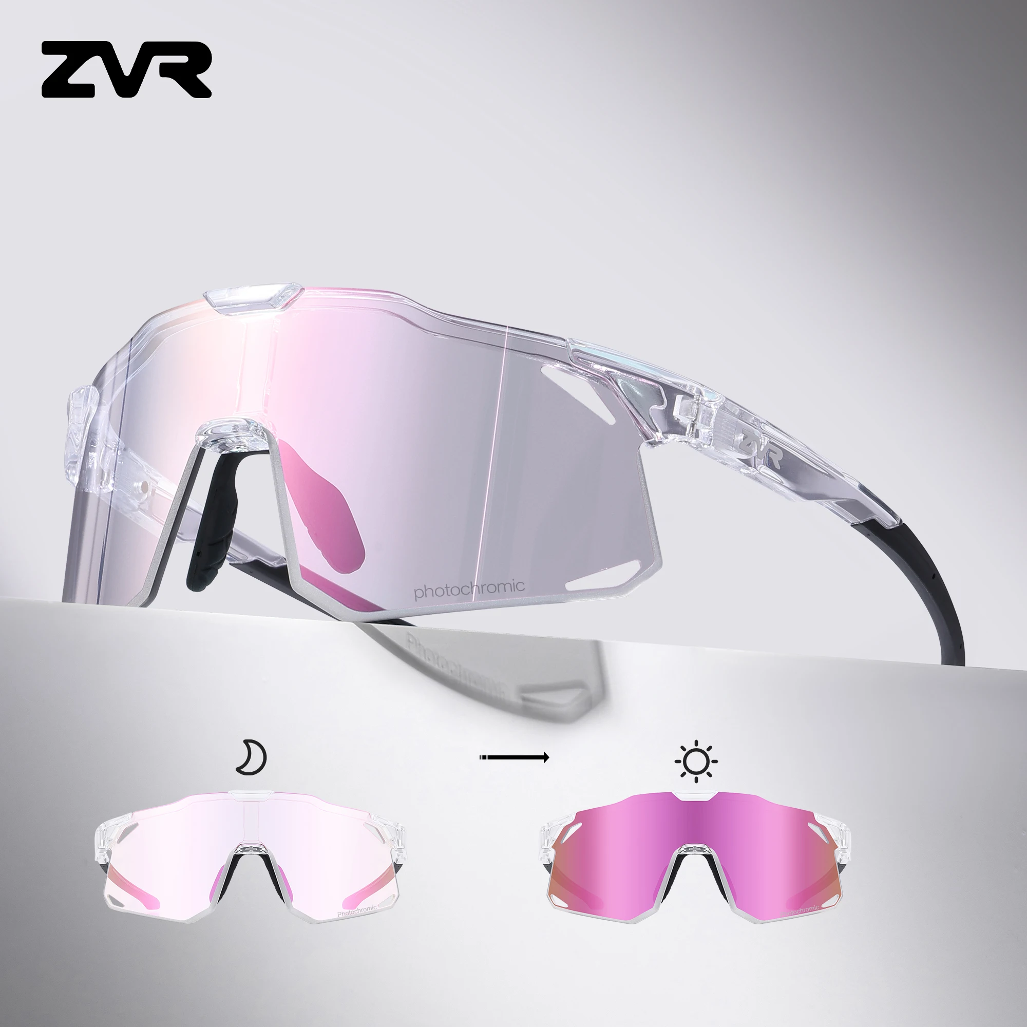 ZVR Photochrome Fahrradbrille Fahrradausrüstung UV400 Wandern Antrieb Sport Sonnenbrille MTB Brille Outdoor Laufen Sonnenbrille