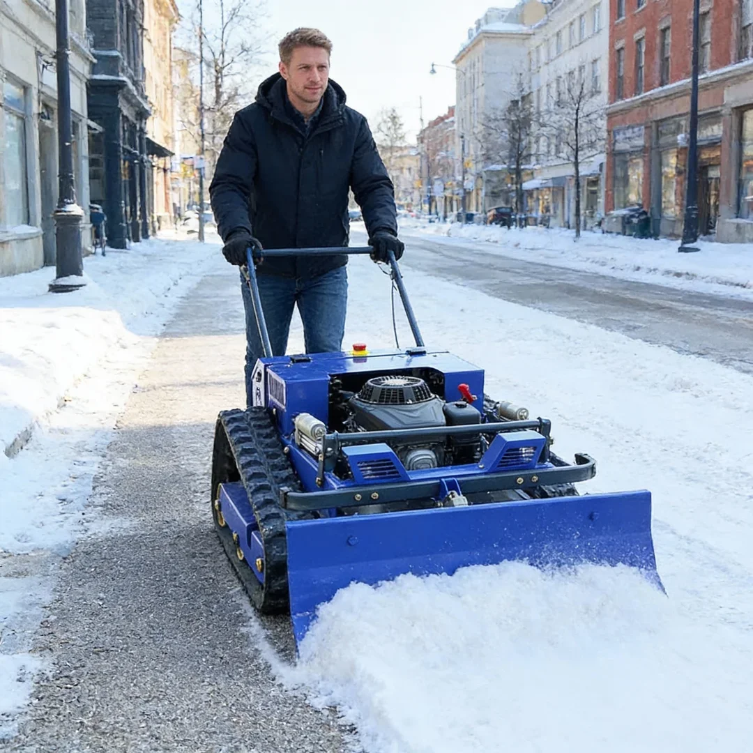 

Газонокосилка гусеничного типа по индивидуальному заказу — автоматический коммерческий газонокосилка с дистанционным управлением и удалением зимнего снега