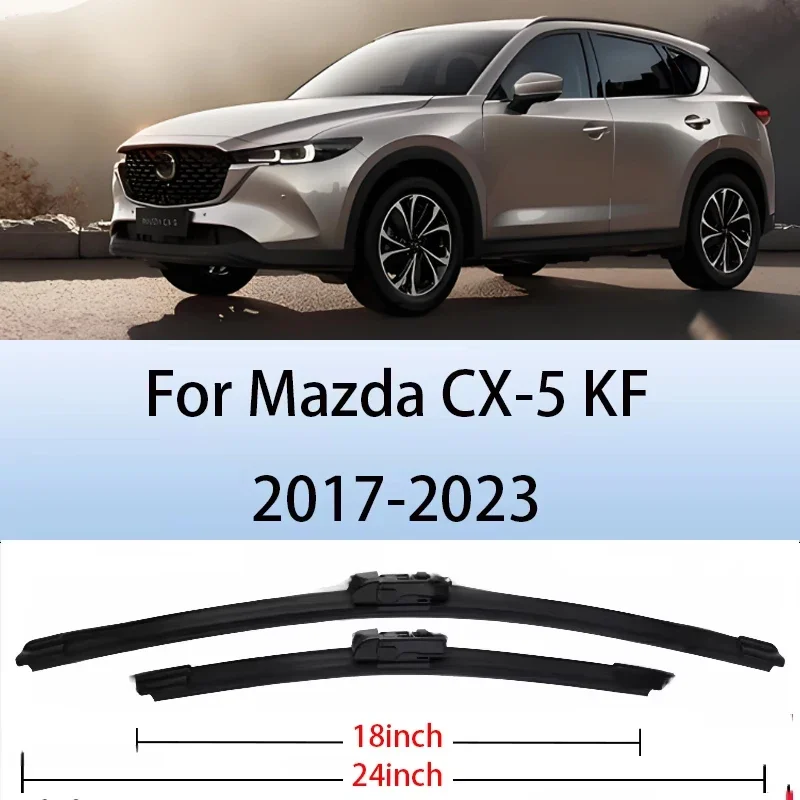 

Car Front Wiper Blades Set For Mazda CX-5 KF 2017-2023 2022 2021 2020 2019Windshield Windscreen Tailgate Window Brushes 24"18"