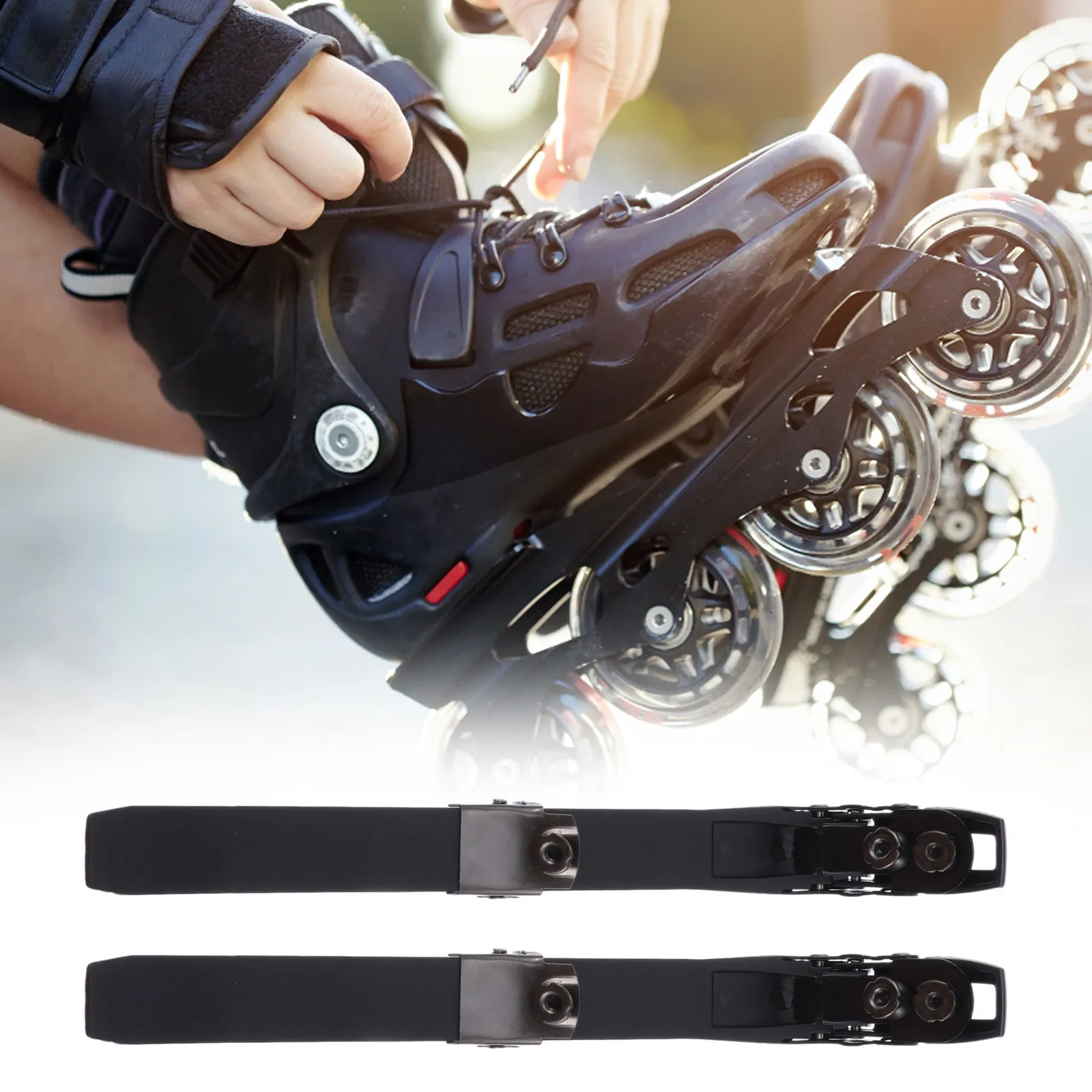 

Комплект из 2 сменных пряжек для роликовых коньков профессионального класса, регулируемые по длине, с надежной фиксацией, для роликовых коньков