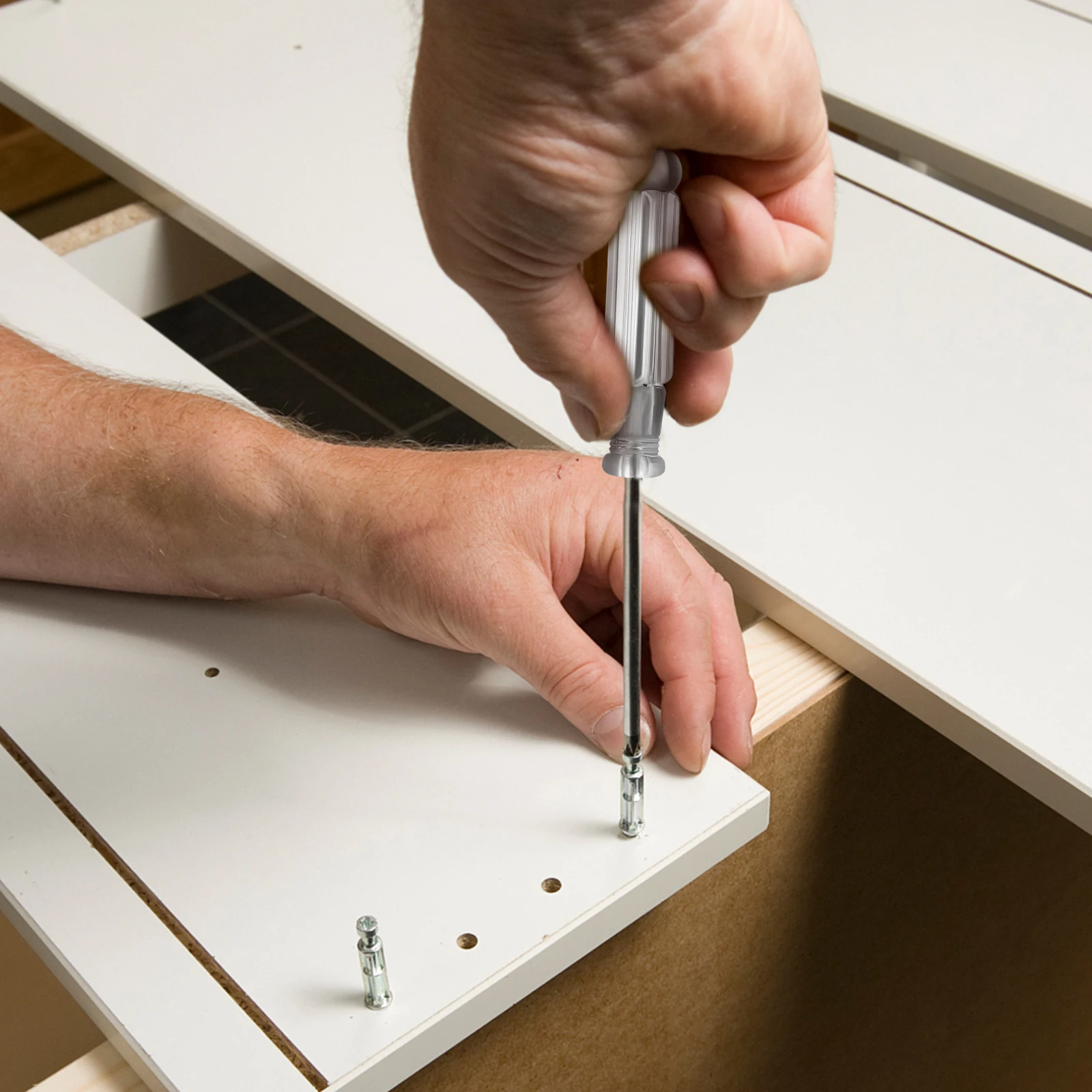 

Screwdriver Set 2Pcs High Quality Hand Tool for Furniture Assembly Maintenance Repair Long Shaft Screw Drivers Electrician Use