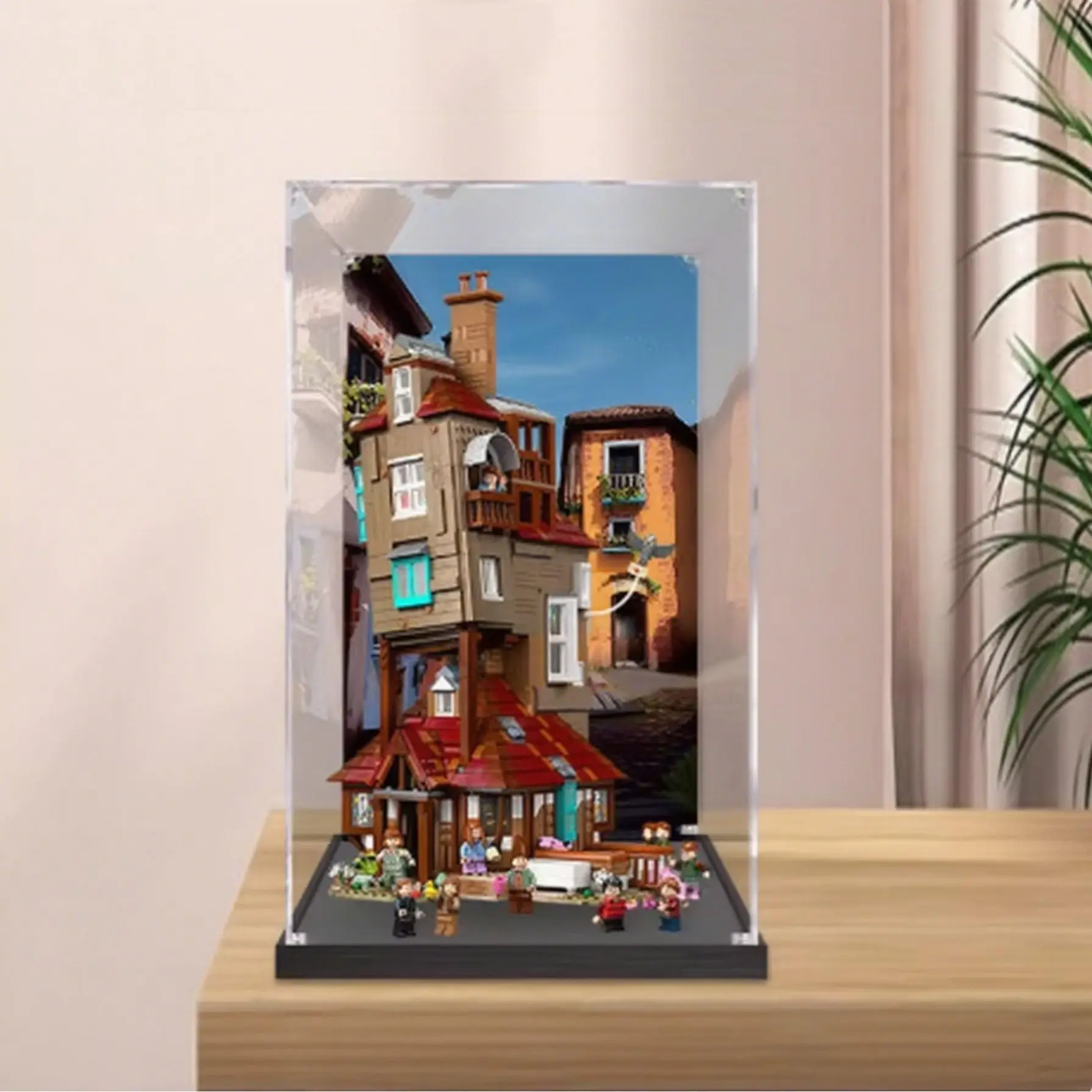 صندوق عرض أكريليك مقاوم للغبار لـ Lego 76437 The Burrow Model، صندوق عرض، صندوق تخزين، علبة عرض (صندوق عرض فقط)