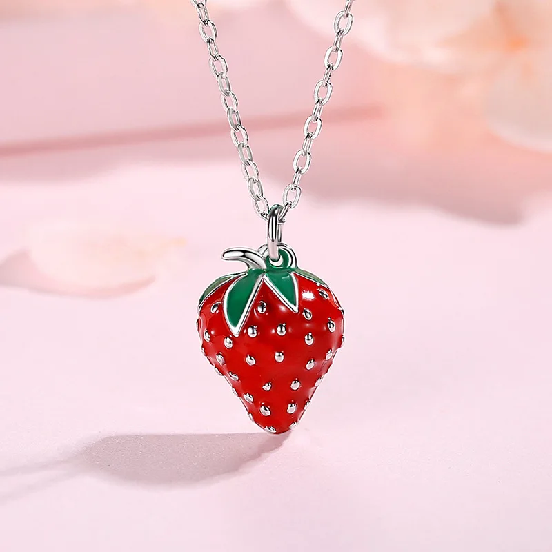 Collier Harvey en argent regardé 925 avec pendentif fruit unique, chaîne de cou, cadeau de bijoux idéal pour des amis ou une fille, livraison gratuite