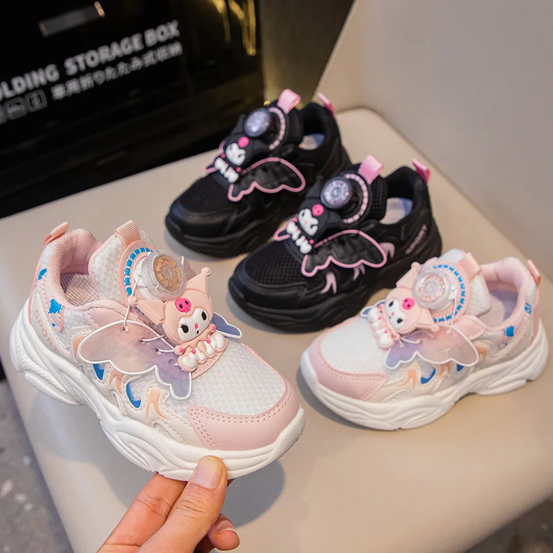 

Hot Sanrio Girl Kuromi Kawaii Fashion Sneakers Student Spring and Autumn Seasons Anime Cartoon Child Soft Sole Casual Shoes New