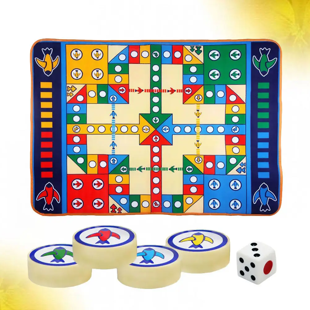 1Set Flying Chess Mat for Family Parent- Game Travel Party Activity Crawl Pad Educational Aeroplane
