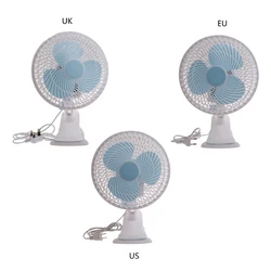 Clip-On Fan with Adjustable 2 Wind Speed 9inch Portable Fan Universal Fan 30W Clip On Campers Fan Desk Cooling Fan