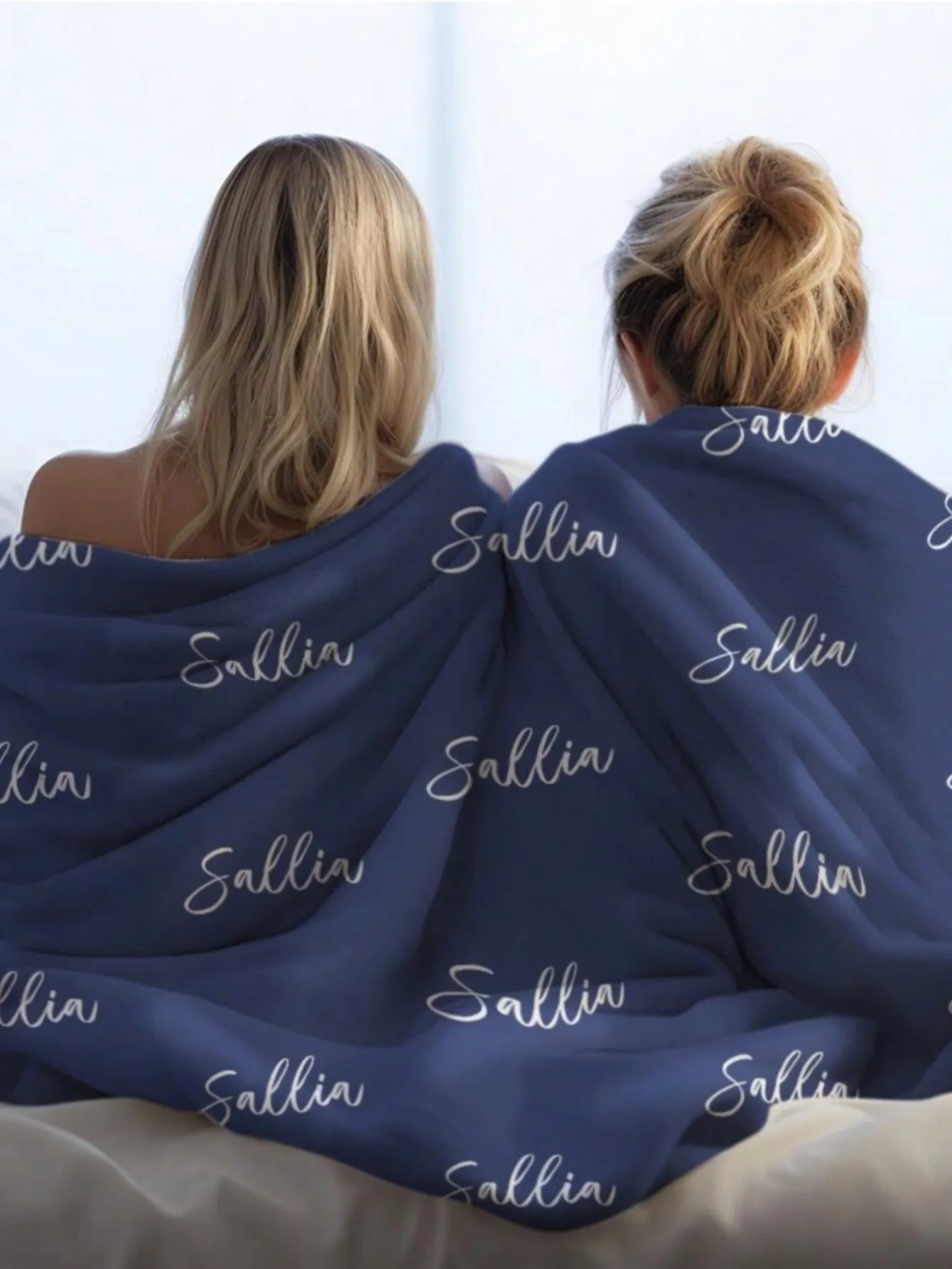 1pc Custom Name Flannel Blanket Personalized Throw Blanket for Sofa Bedroom Gift for Mom Family Friends Valentines Day Mothers