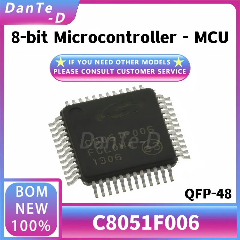 C8051F006-GQR 정품 마이크로 컨트롤러, MCU IC 32KB TQFP-48, 8 비트