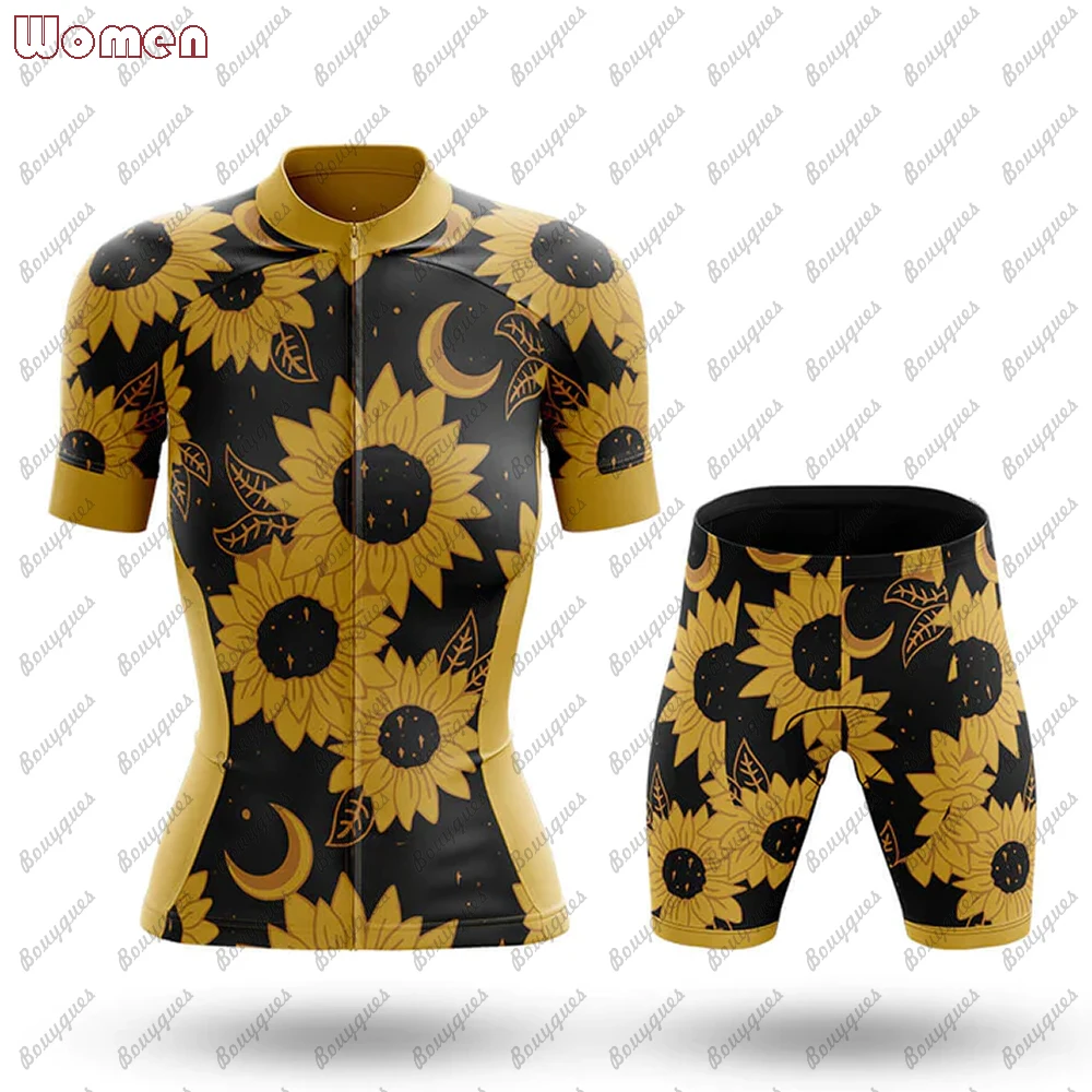 Arts Love Pattern Purple Women Cycling Jersey Set MTB Bike Clothing Racing Bicycle Clothes Ropa Ciclismo Team Sports Cycling Set