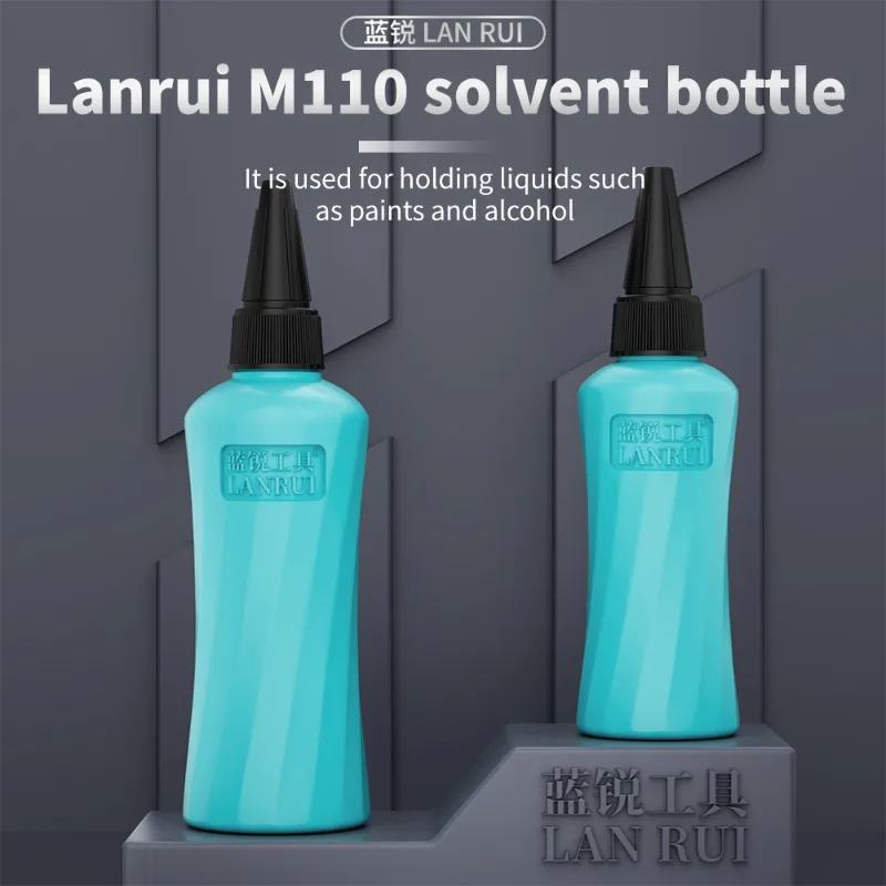 LANRUI M110 60ML/100ML Anti-static Solvent Bottle Double-cap Design Strong Sealing Stainless Steel Needle Easy To Control Dosage