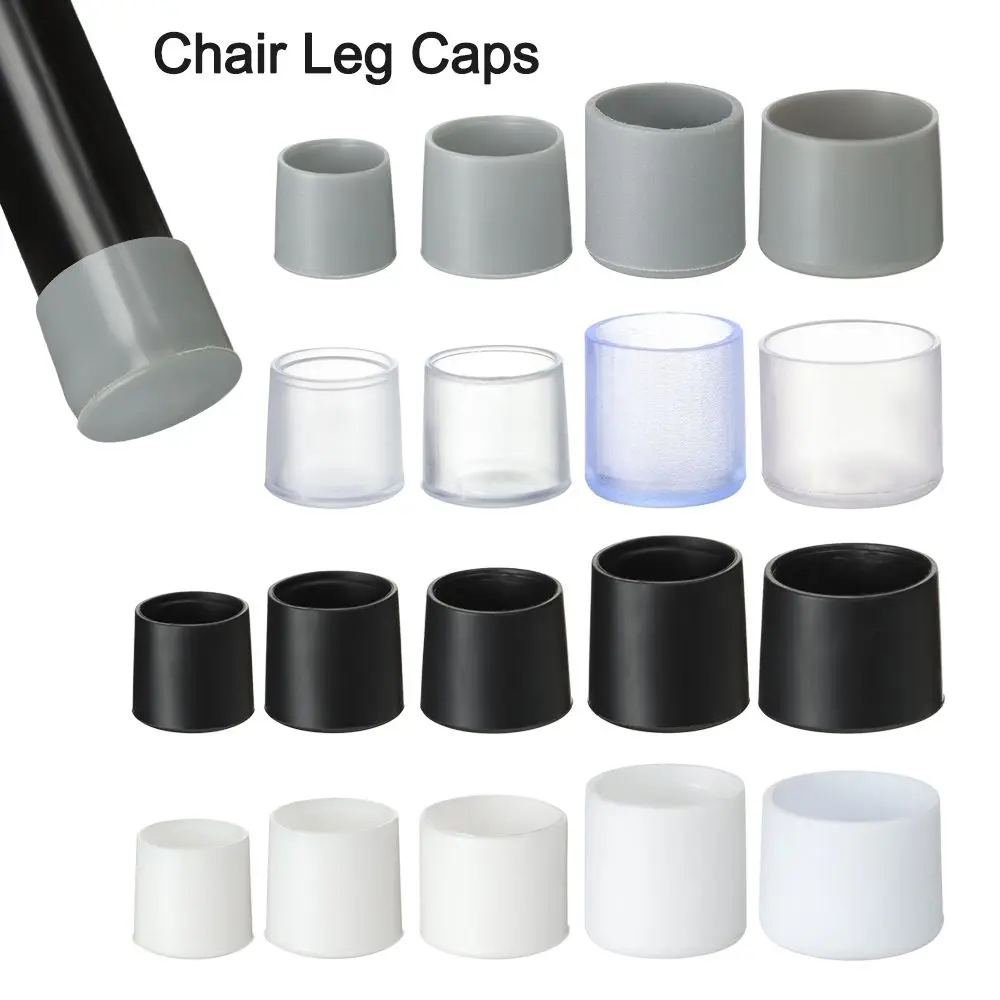 10pcs Black Chair Leg Caps Floor Protector Pads Plugs Non-slip Table Foot Cover Socks Furniture Leveling Feet Mat Simple to Wrap