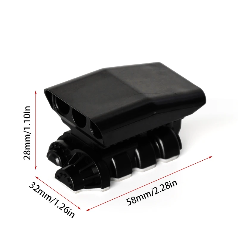 Symulowany pokrywa wlotu powietrza do silnika z turbodoładowaniem, odpowiednia do zdalnie sterowanych samochodów terenowych w skali 1/10 |     Pasuje do Traxxas Trx4 |     Axial Scx10 Scx24 |     Leisu D90 |     Duch Wraith